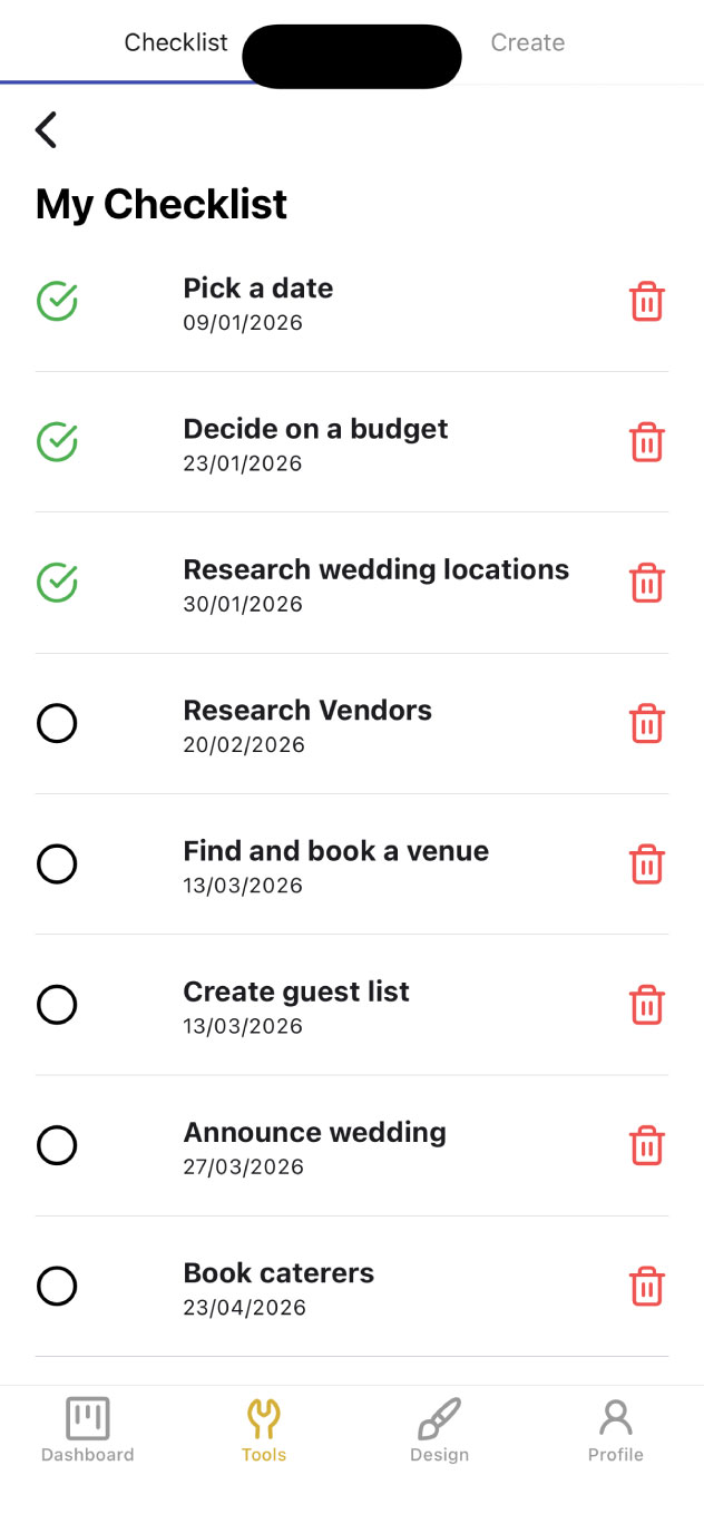 Checklist example